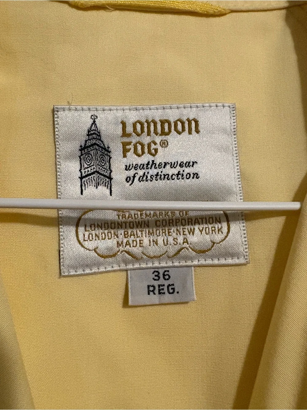 Vintage London Fog Yellow Weather Jacket
